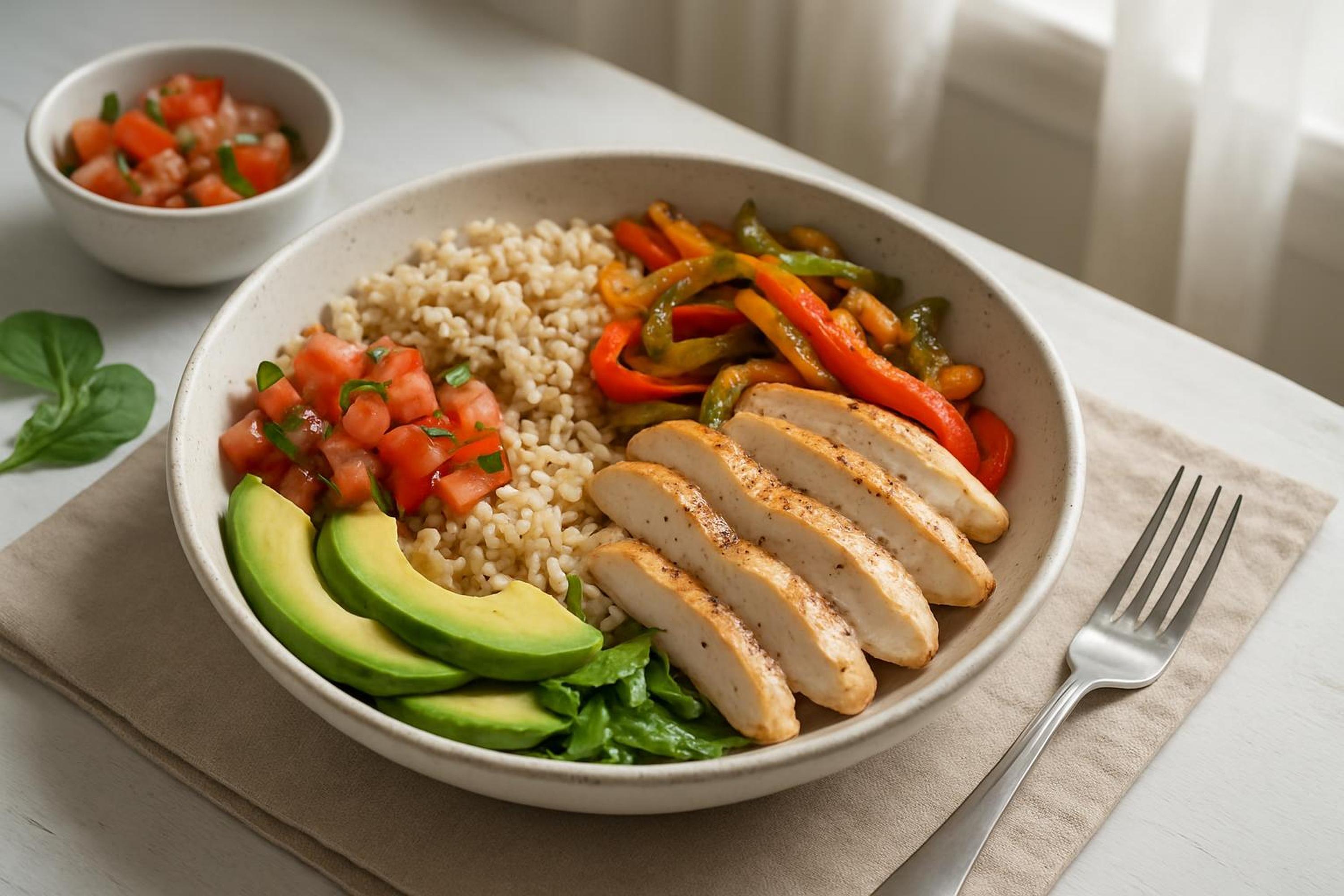 6. Chicken Fajita Bowl