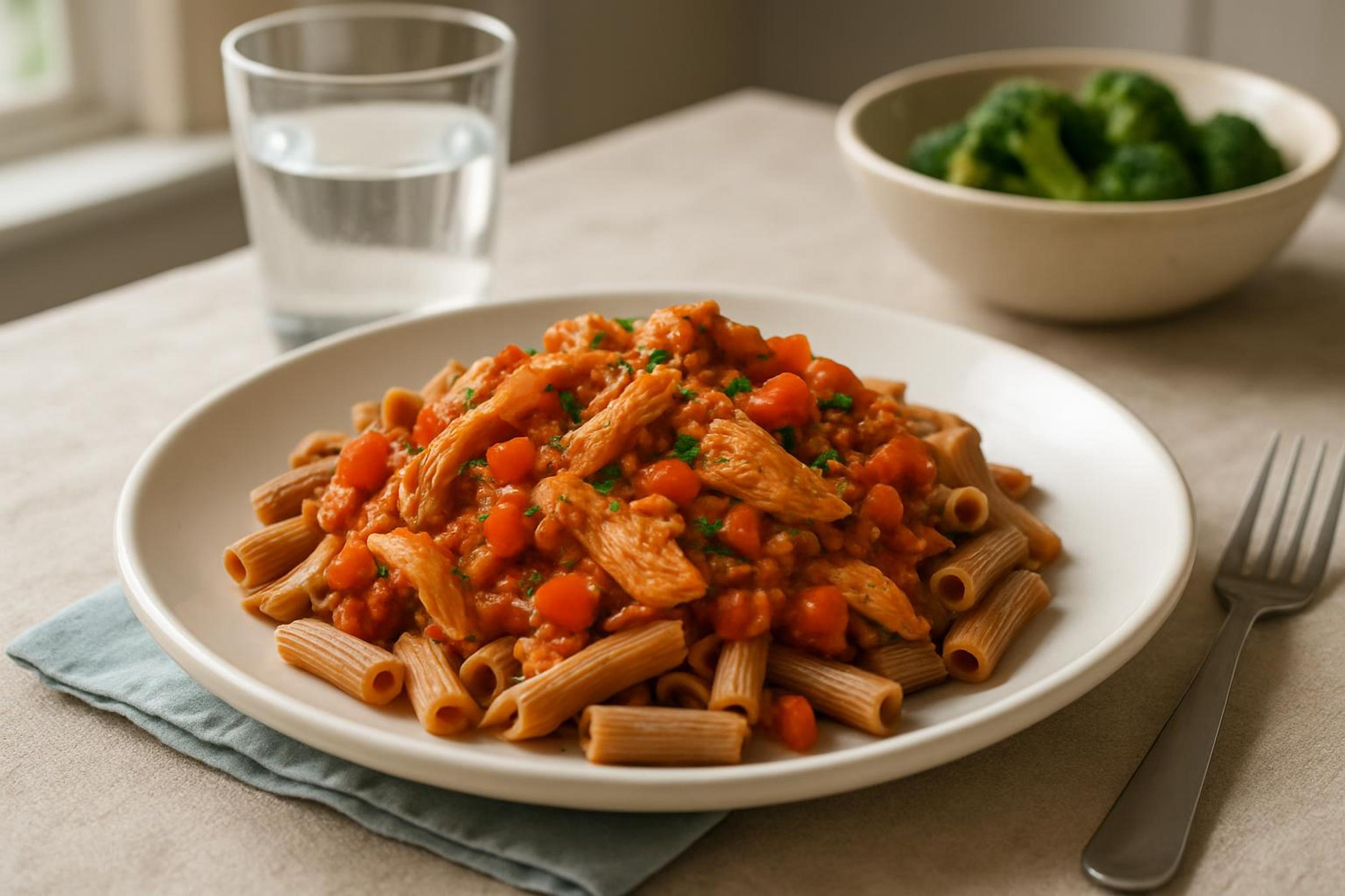 3. Chicken Ragu over White Pasta (Slow Cooker)