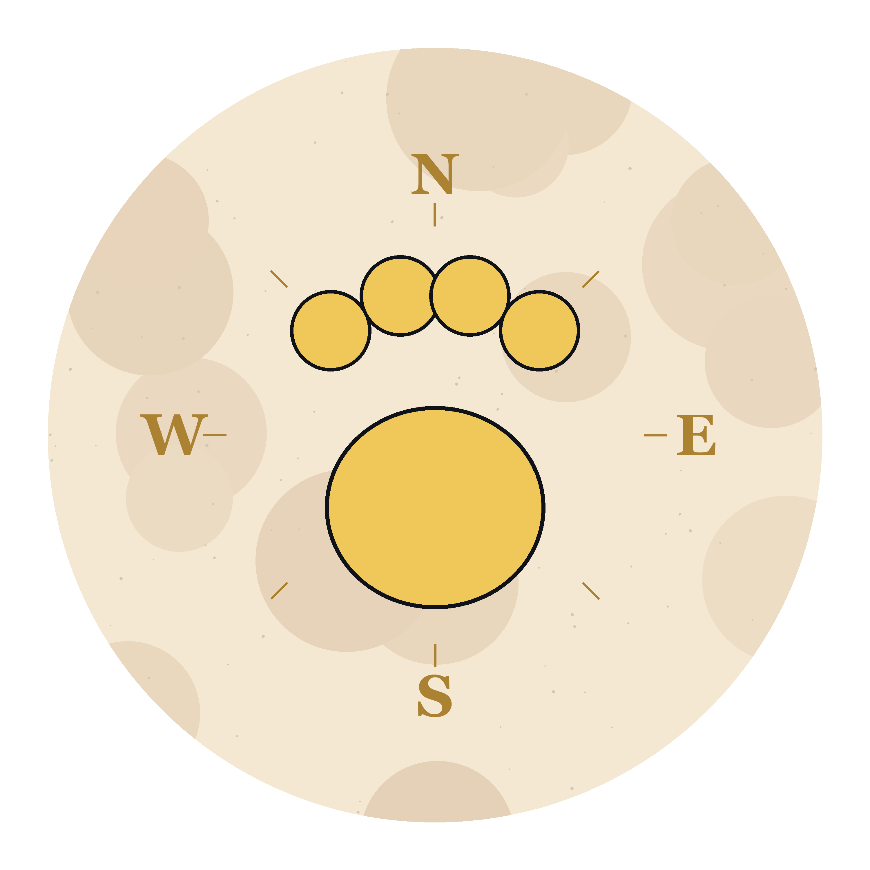Paw Print Compass