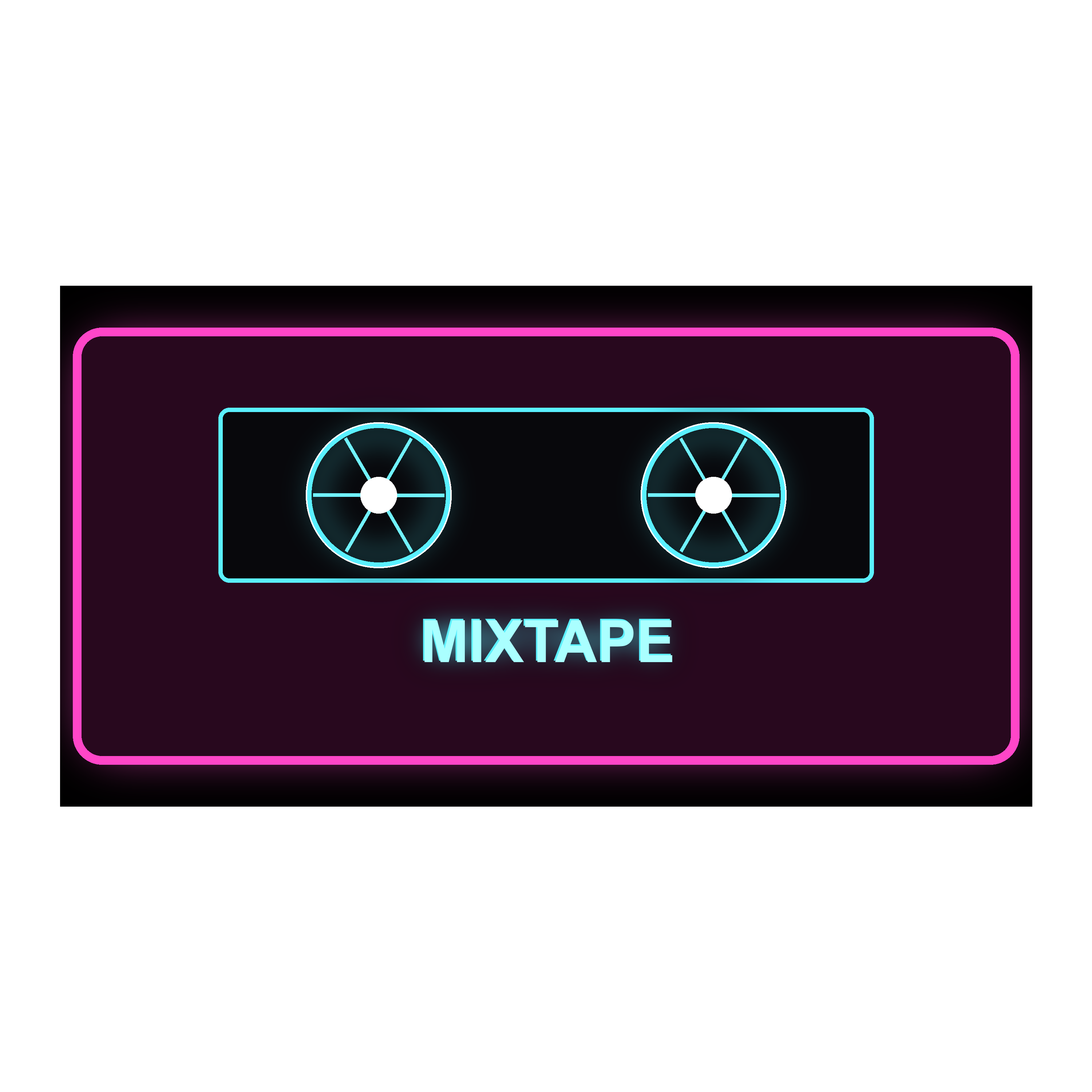 Neon Cassette Tape