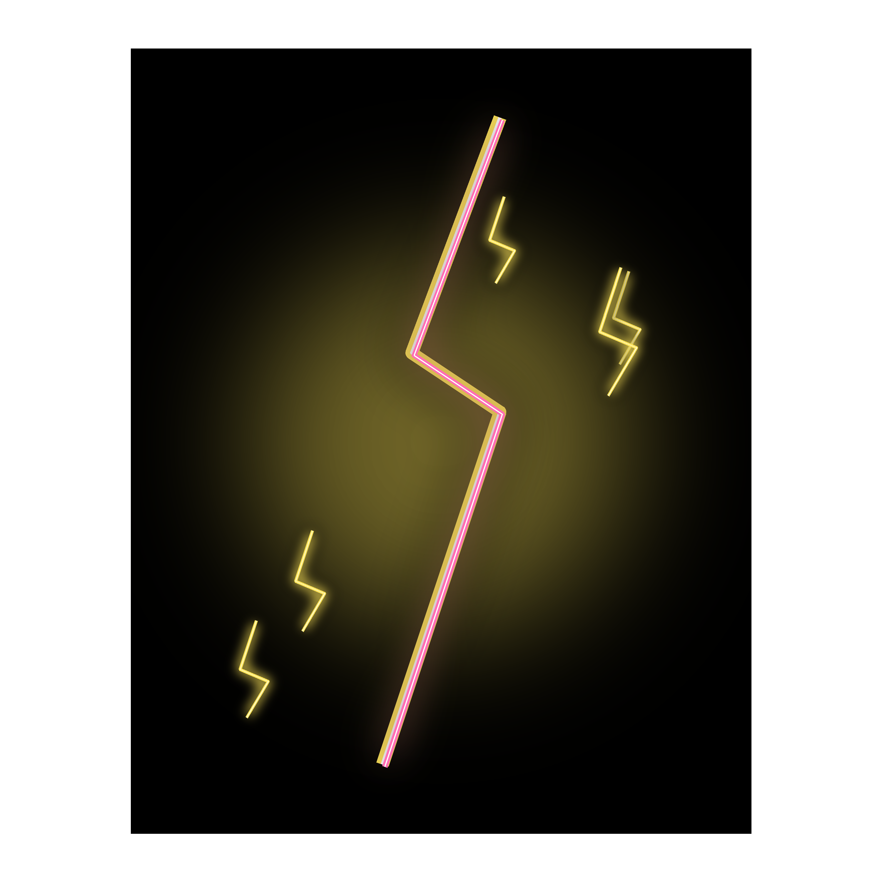 Neon Lightning Bolt