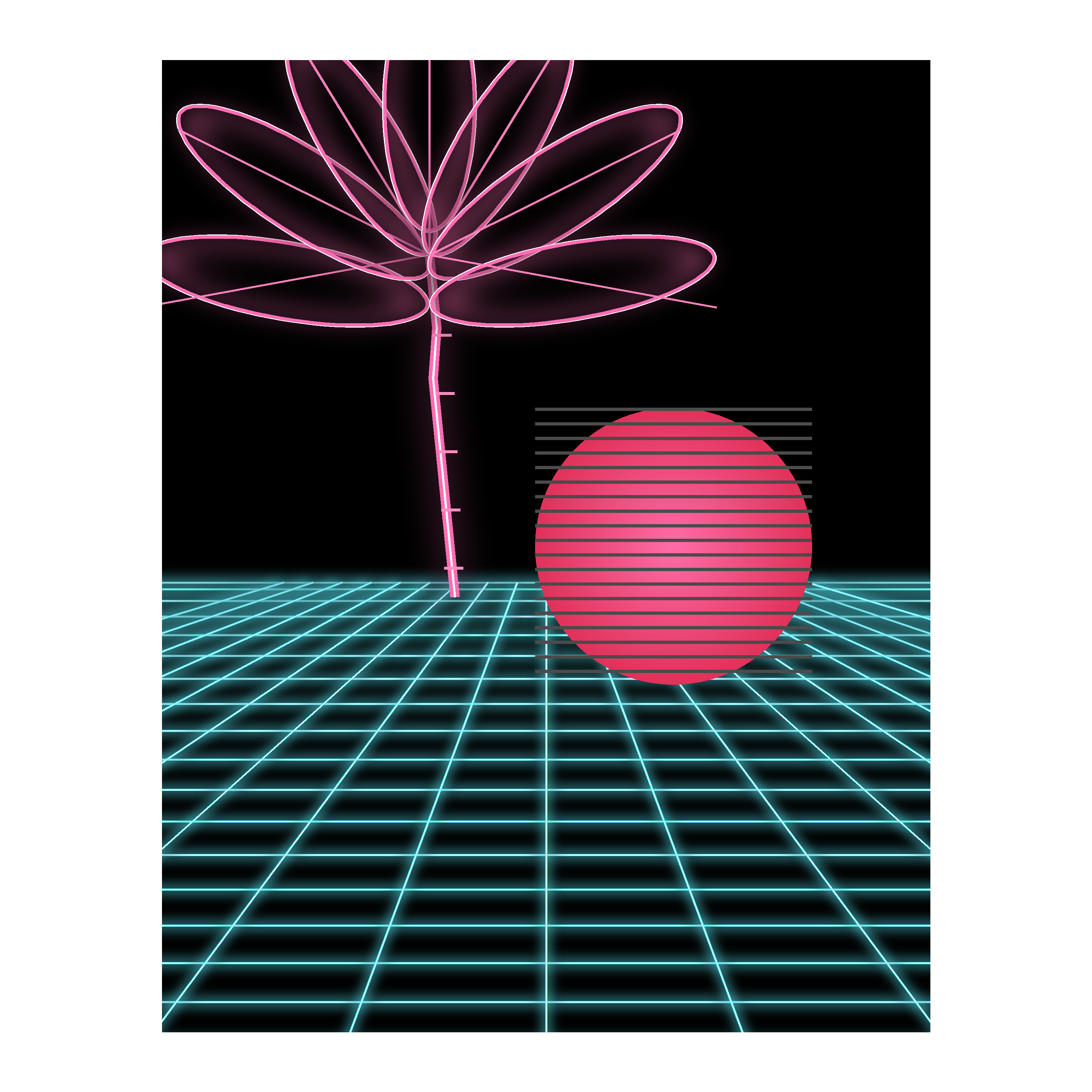 Vaporwave Palm