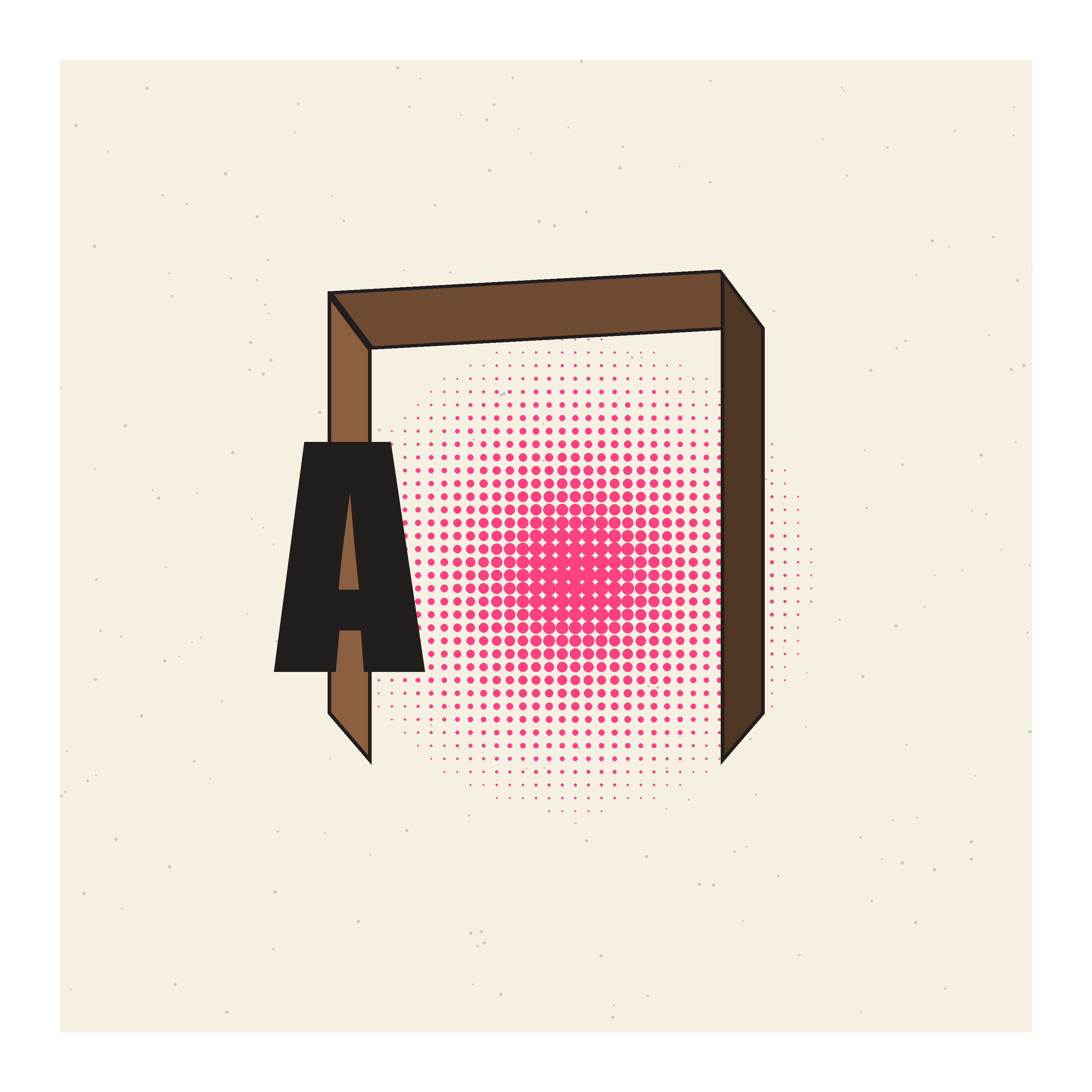Letterpress Letter A