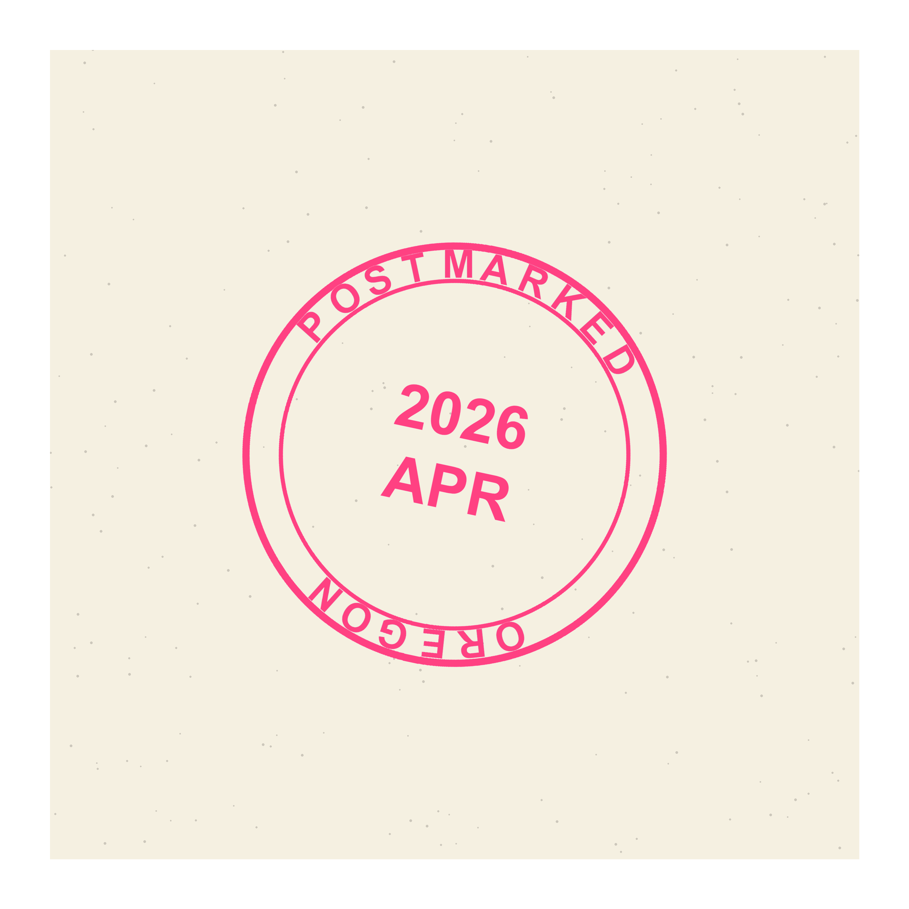 POSTMARKED Rubber Stamp