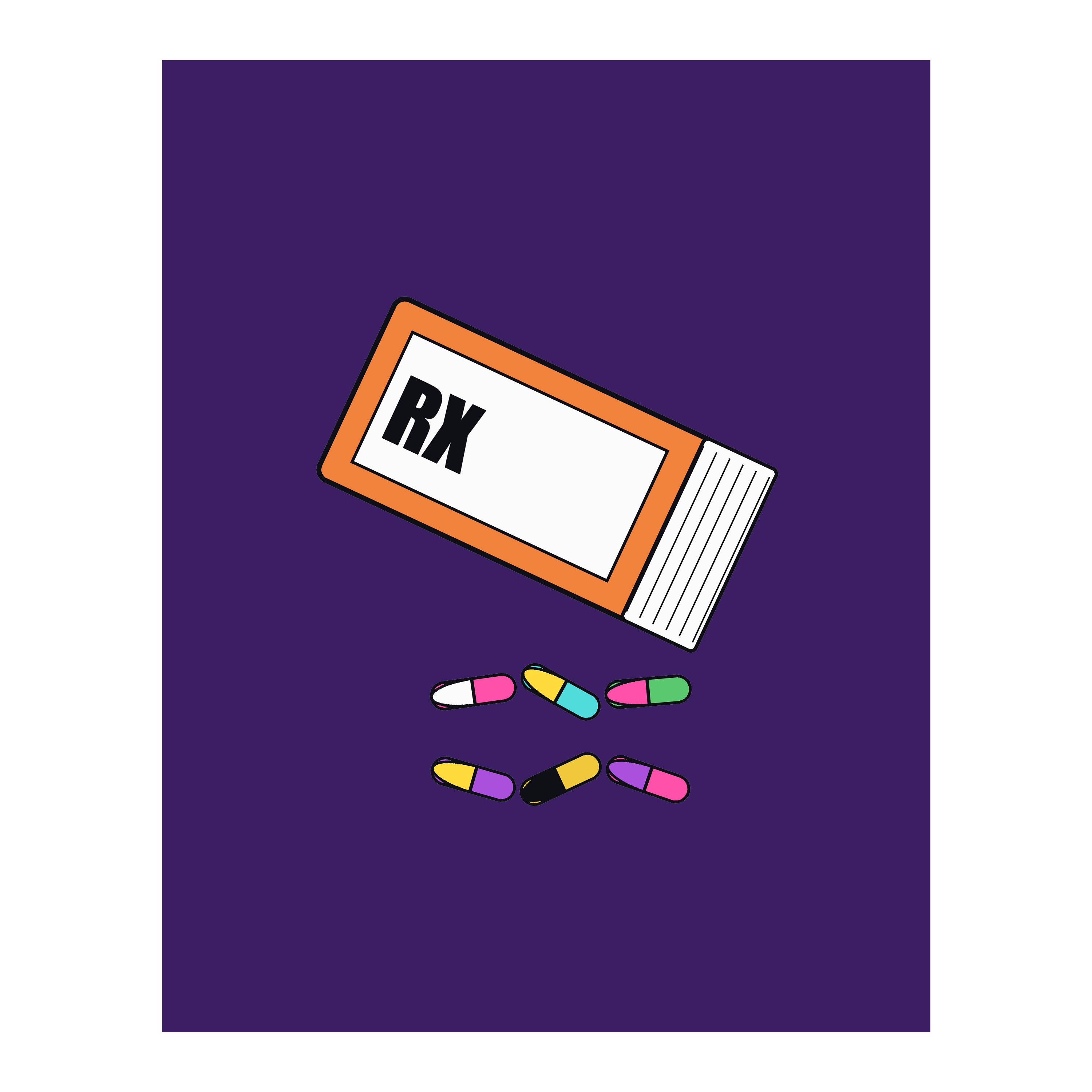 Cartoon Pill Bottle